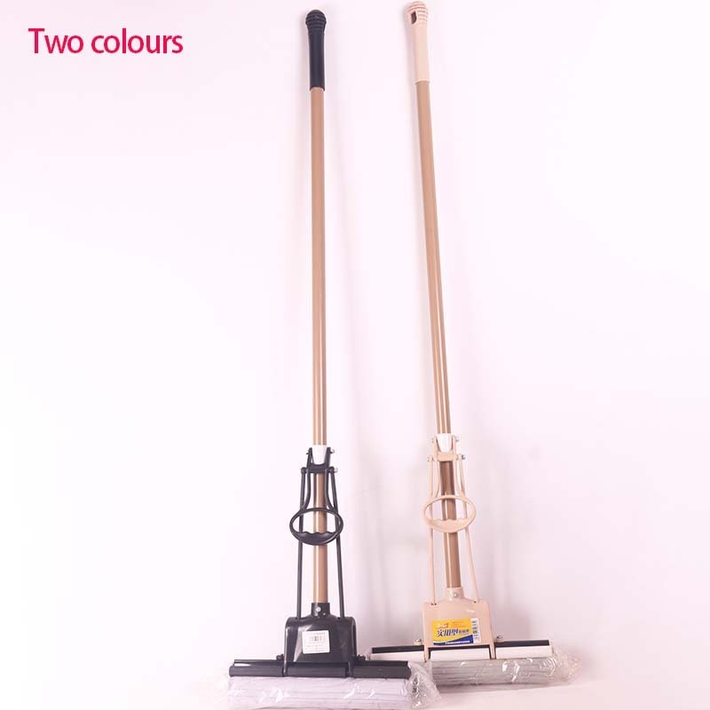 Household Cleaning 27cm Roller Squeeze Non-Adjustable Painted Ferrule PVA Absorbent Mop Magic Mop