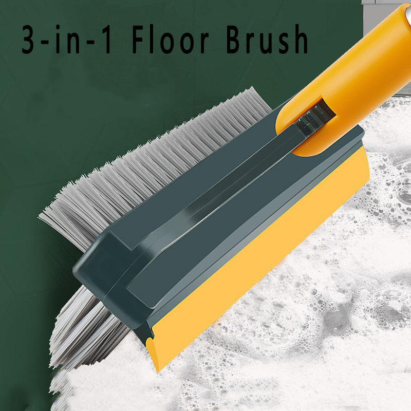 Multifunctional Stainless Steel XL Toilet Cleaning Brush with Long Handle Kitchen Floor Corner Scrubbing Scourer for Gap Usage