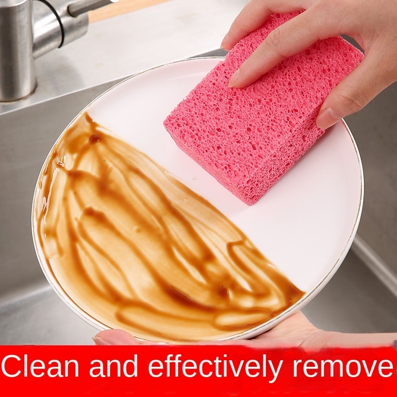 Absorbent Viscose Cotton Dishwashing Scouring Pad Cellulose Sponge Kitchen Cleaning Eraser Decontamination Scouring Pads