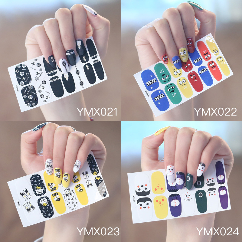 Wholesale OEM custom design colorful nail polish strips wraps nail wraps