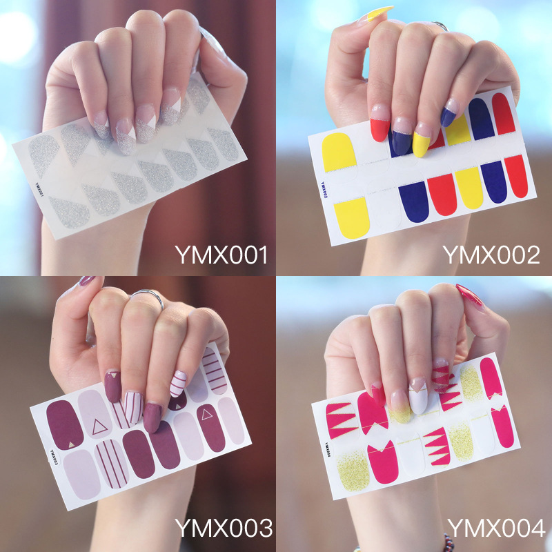 Wholesale OEM custom design colorful nail polish strips wraps nail wraps