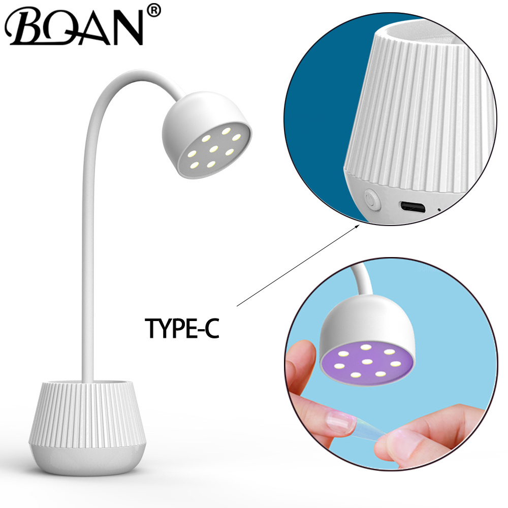 BQAN Nail Lamp Dryer Machine 24W Portable UV/LED Nail Lamp Quick-drying Portable Nail Art Lamp