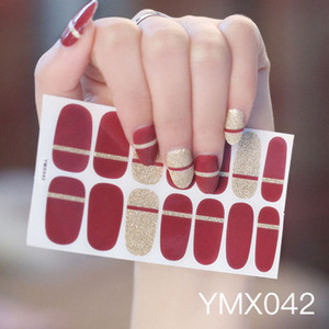 Wholesale OEM custom design colorful nail polish strips wraps nail wraps