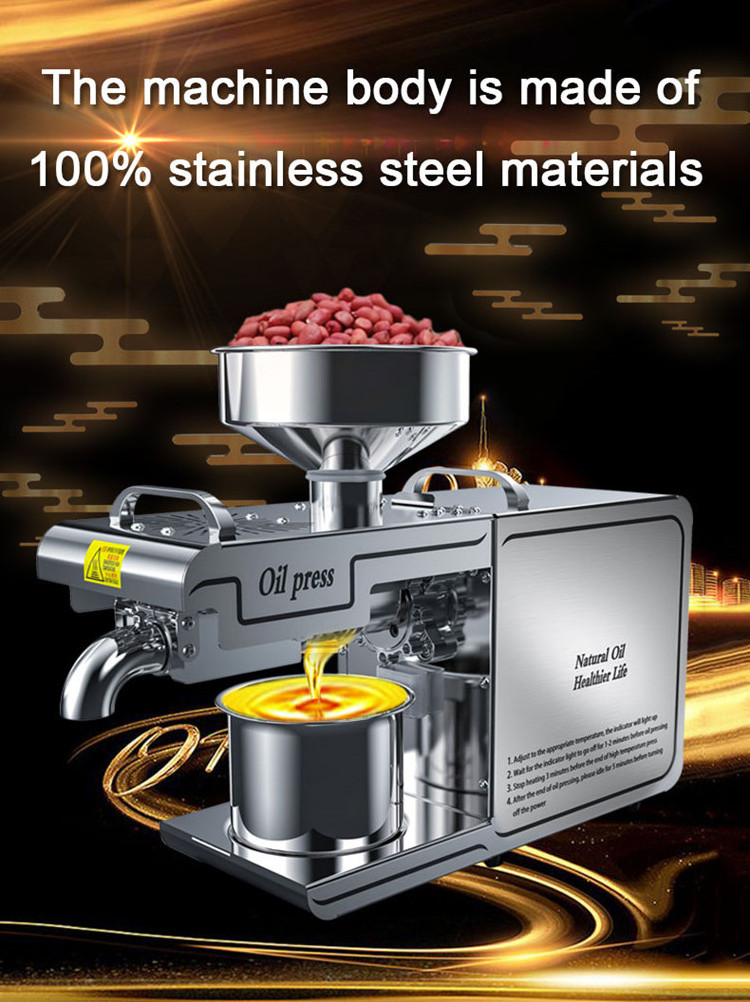 2024 Hot Sale Small Automatic Home Use Cold Press Oil Machine Peanut Soybean Olive Oil Press Machine