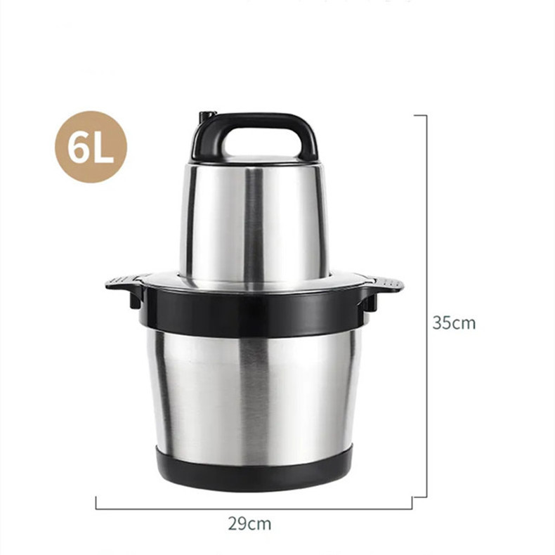 2023 Home Kitchen Food Grinders Cheap Stainless Steel Small Best Meat Chopper Automatic 4L 6L Electric Meat Grinder For Sale