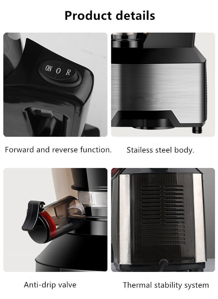 The third generation upgrade 80 rpm slow juicer stainless steel 250w/2021 juicer slow