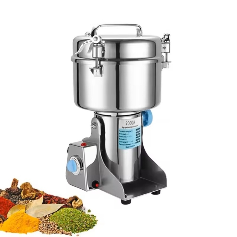 2500g high speed electric powder grinder swing stainless steel dry food spices and beans dry grain grinder