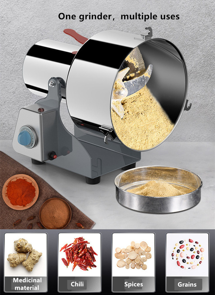 4500g commercial grain grinder high speed 4500w/food grain fine grinder