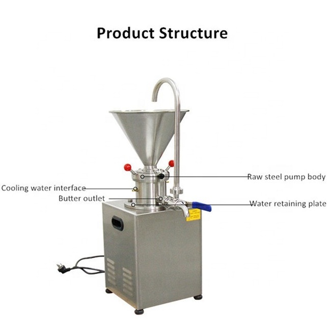 Competitive price stainless steel Shaft grinding tahini colloid mill milk peanut butter making machine