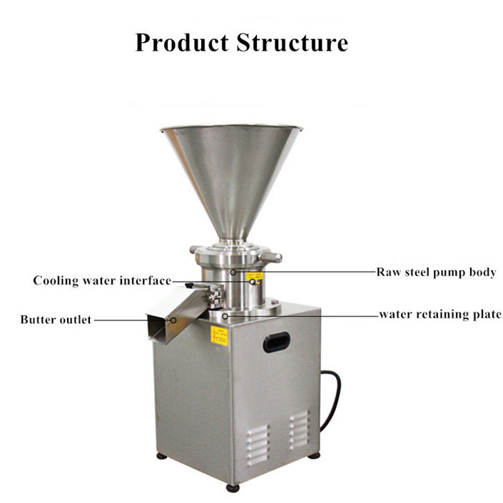 Popular Sale JML-80 vertical colloid mill maker peanut butter making machine grinder