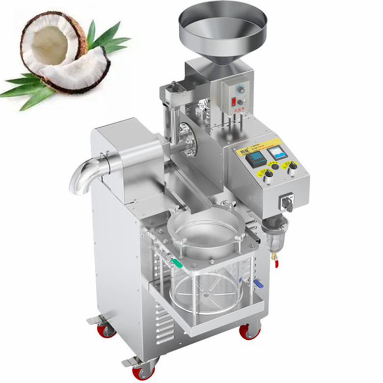 Hot selling commercial small cold pressed virgin coconut oil machine/oil press with oil filter