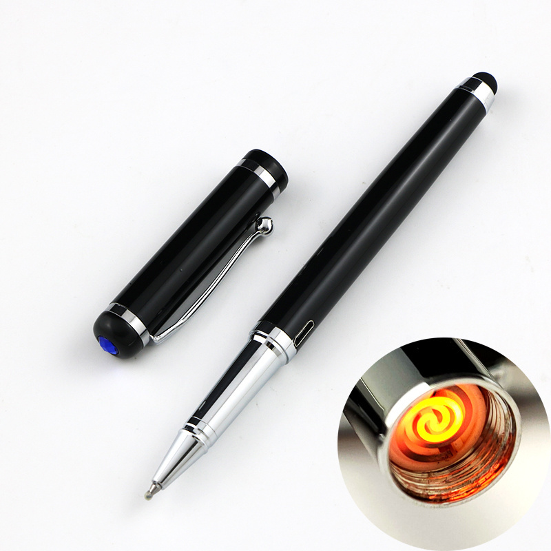 Multifunctional Touch Screen Stylus Pen Metal Ballpoint Pen With Cigar Lighter