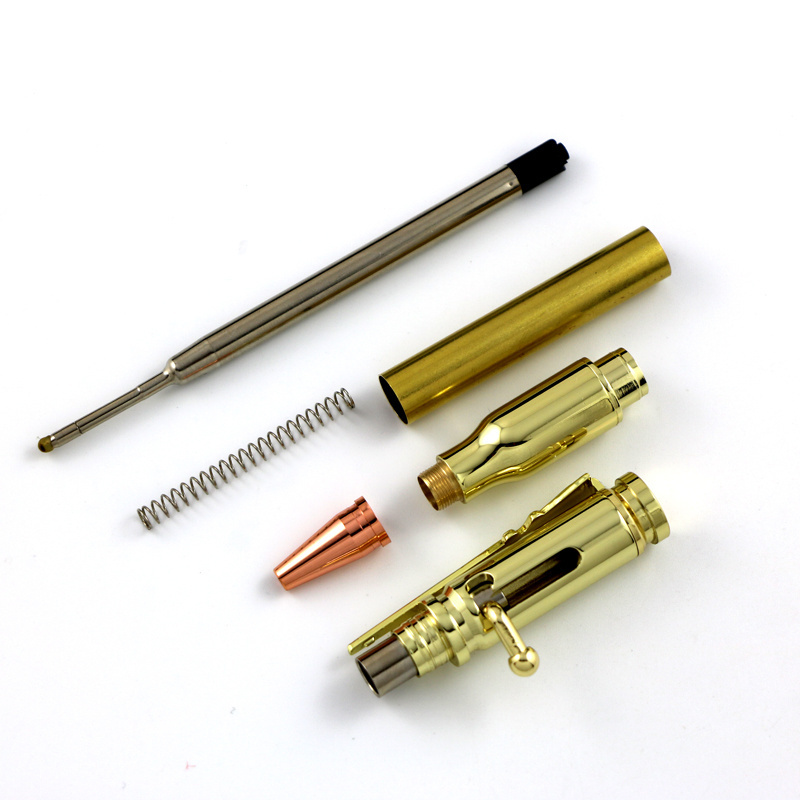 RTS US hot stocked Penn states Solid Brass Cartridge 30 Calibre wood turning bolt action pen kits for diy