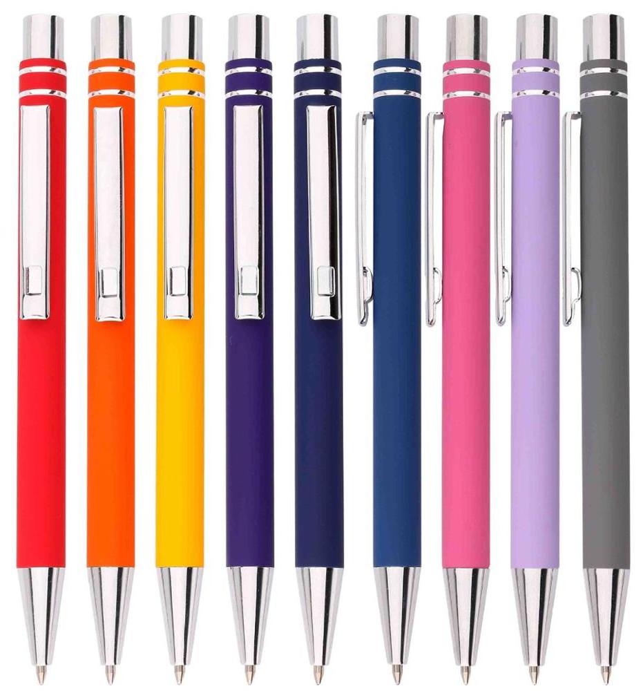 2 in 1 New Marketing Printing Logo Custom Metal Aluminium Alpha Personalized  Paragon Pens with Soft Touch Stylus