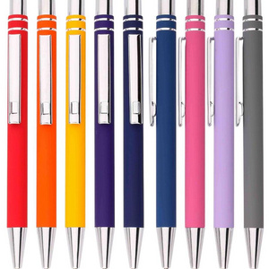 2 in 1 New Marketing Printing Logo Custom Metal Aluminium Alpha Personalized  Paragon Pens with Soft Touch Stylus