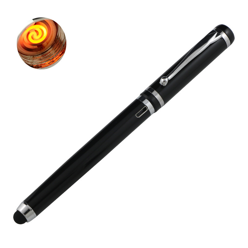 Multifunctional Touch Screen Stylus Pen Metal Ballpoint Pen With Cigar Lighter