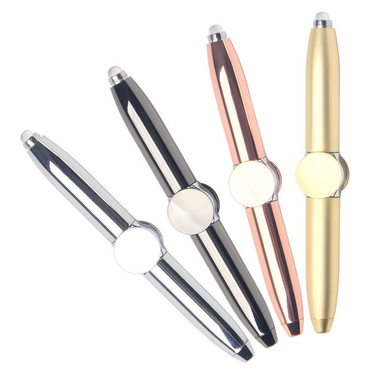 GYRO Fidget Spinner Pen to Help ADHD & Stress Reducer Thinking Pen Rotating Spinning Pen with LED light for Kid School Supplies