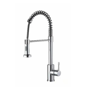 Factory Wholesale  Zinc Alloy Hot Cold Mixer Faucet With Pullout Spray Kitchen Faucet