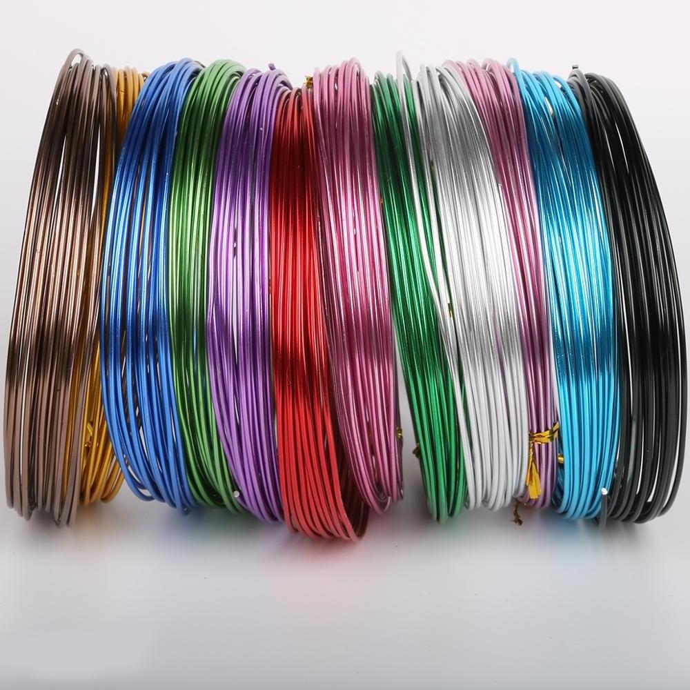 1/1.5/2/2.5 mm Multicolor Round Aluminum Wire Soft Metal Floristry Wrap Wire For DIY Jewelry Findings Craft Making Accessories