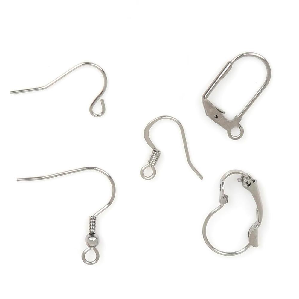 Wholesale 10-200pcs Stainless Steel Earring Hooks Earrings For Jewelry Making Woman Clasps Earrings DIY Woman Jewelry Findings