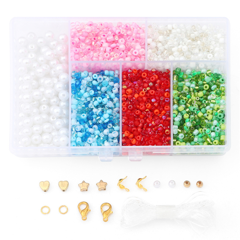 Wholesale 8mm Glass Round Broken Beads 10/15/24 Colors Bead Set Accessories DIY Jewellery Bracelet Making Kit For Phone Case