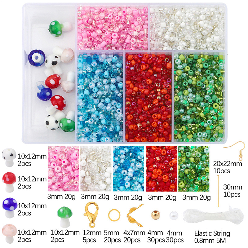 Wholesale 8mm Glass Round Broken Beads 10/15/24 Colors Bead Set Accessories DIY Jewellery Bracelet Making Kit For Phone Case