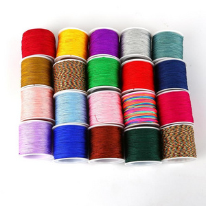 20 Colors 50m Dia 0.8mm  Nylon Cord Thread Chinese Knot Macrame Cord Bracelet Braided String DIY Tassels Beading String Thread