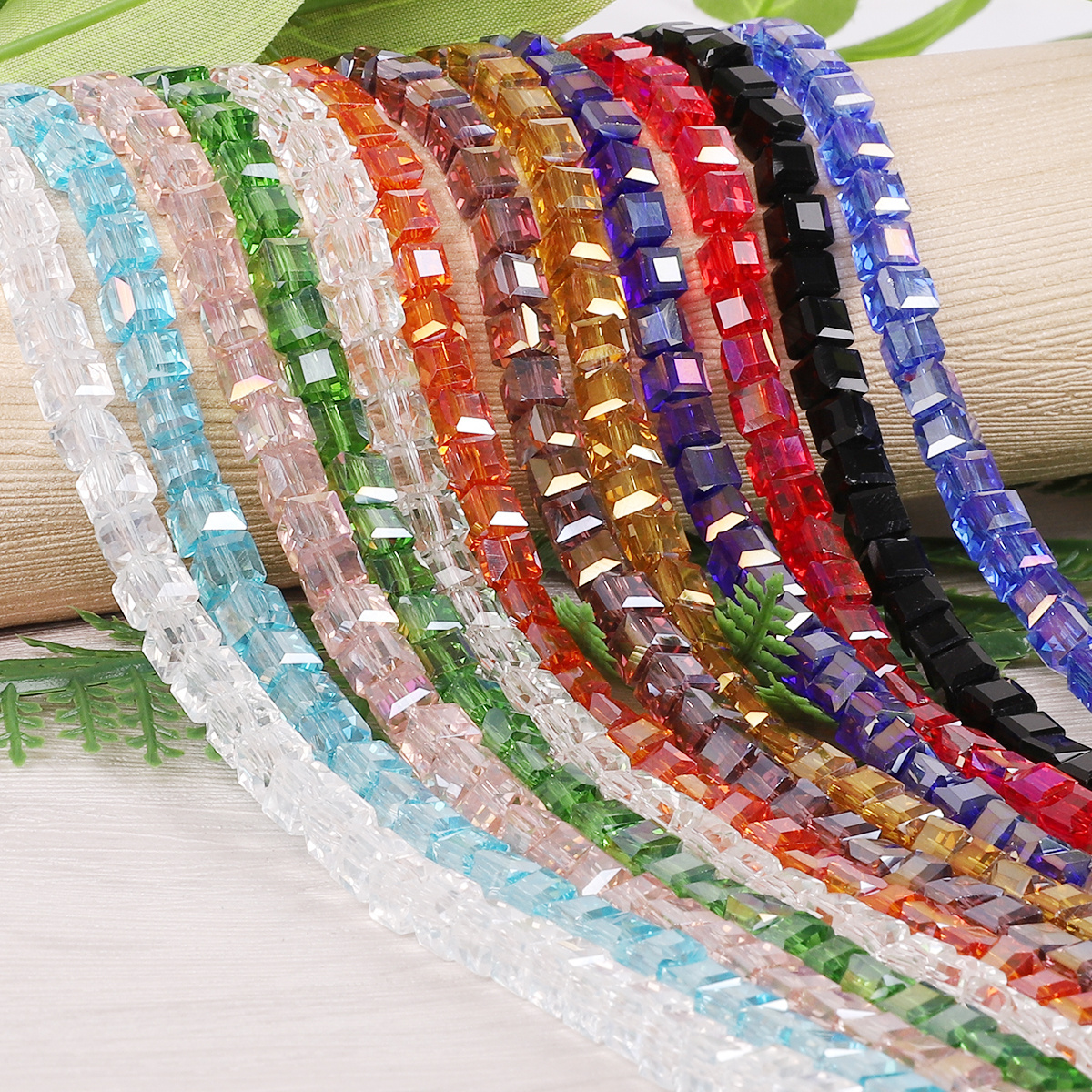 Hot Sale 6mm/8mm Multi Colors Glass Crystal Square Beads For Jewelry Making Bracelet Necklace DIY Jewelry Findings