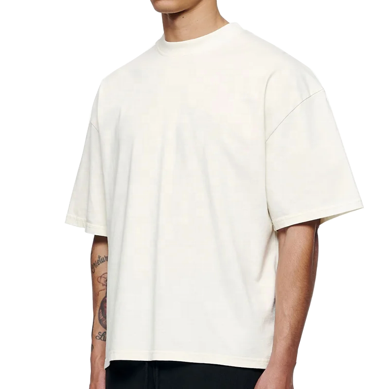 CL custom boxy fit blank tee shirts oversized plain organic cotton streetwear t-shirt high quality drop shoulder t-shirts