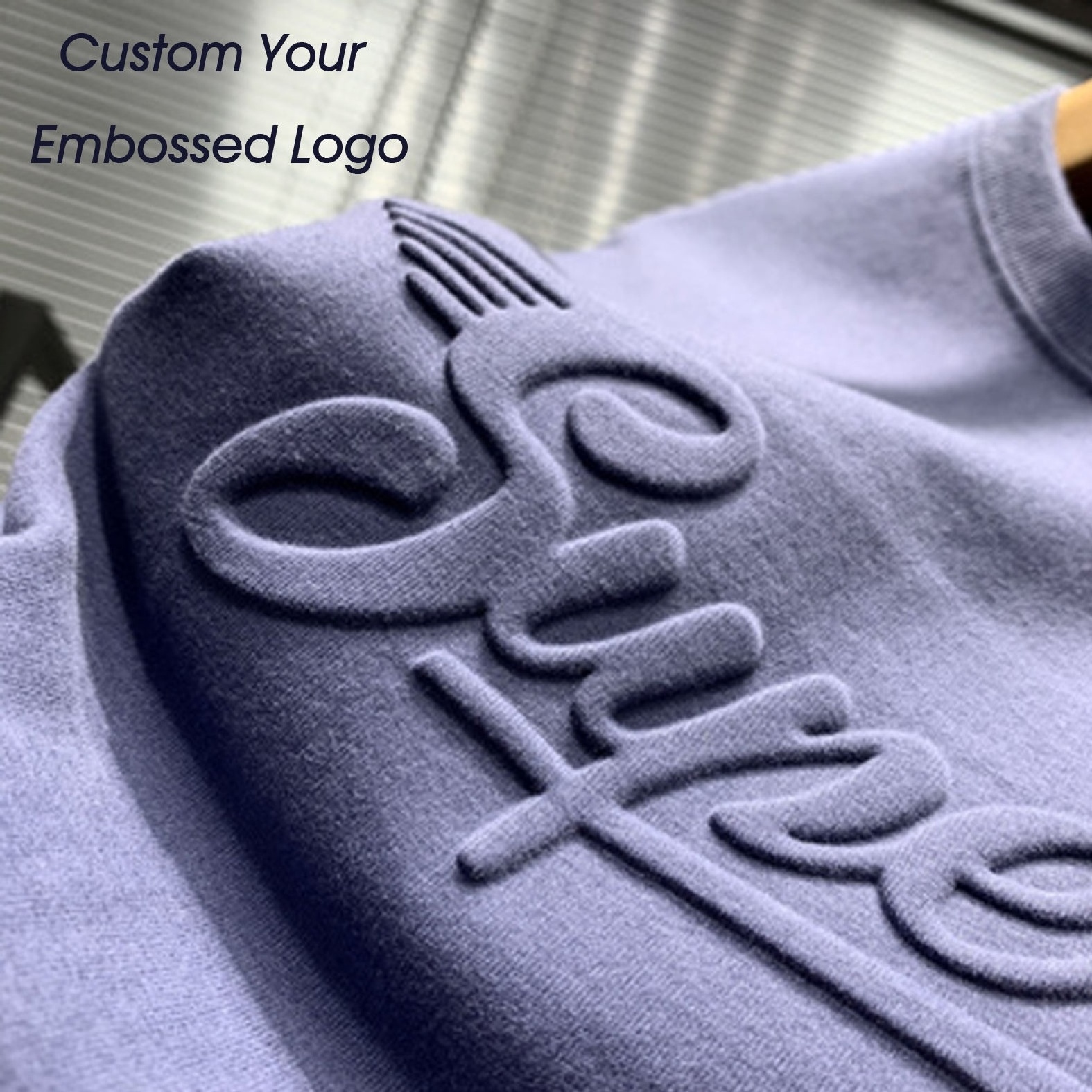 CL OEM Fashion Embossed Tee shirt Men Organic Pima Cotton tshirt Oversize Plain Graphic Custom 3D Embossed T-Shirts