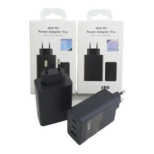 Genuine charger 65W PD power adapter Trio 3-Port Super Fast Charging Wall Charger adapter for Samsung S24 S23 S22 S21