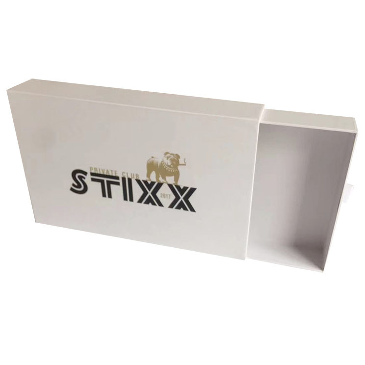 Custom logo printing luxury cardboard gift wrap sliding drawer box t-shirt gift box