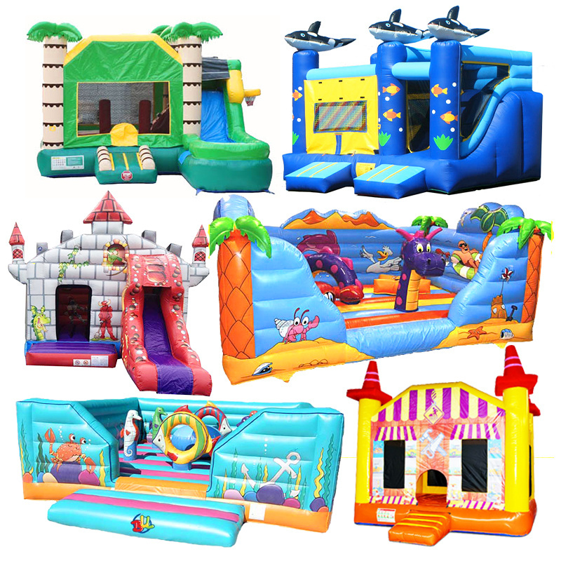 Commercial kids playground obstacle toboggan gonflable bouncy water slide combo bounce house inflatable castle