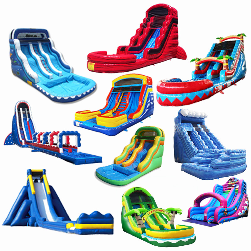 Small Slide Inflatable Drylide Inflatable Slide Car Boat Water Sea Lighthouse Tube Lake Slides Snapping Crocodile