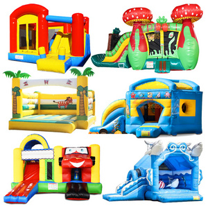 Commercial kids playground obstacle toboggan gonflable bouncy water slide combo bounce house inflatable castle