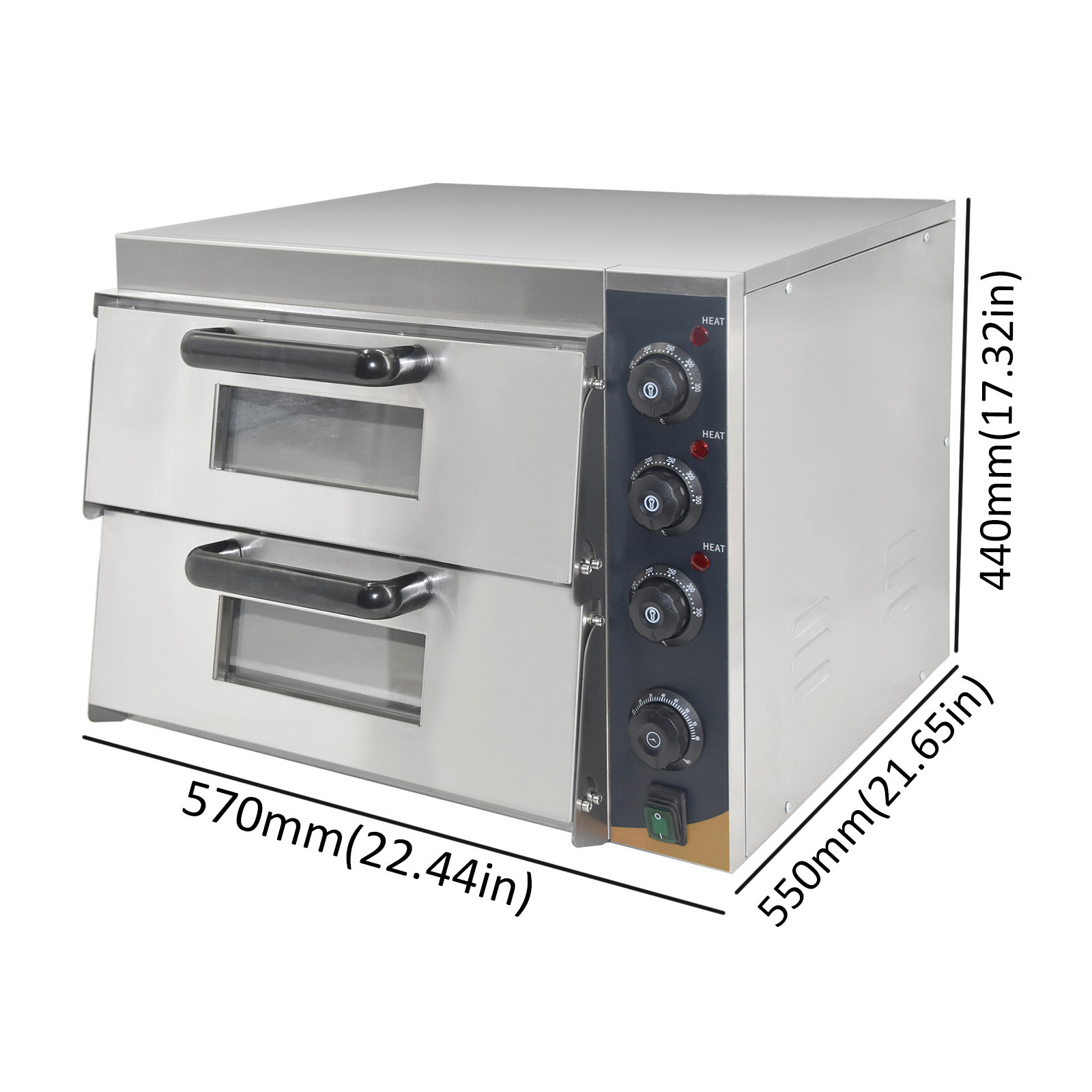 Double Layer Cookies Making Machine electric portable two decks pizza oven commercial kitchen Cake Bread Baking Equipment