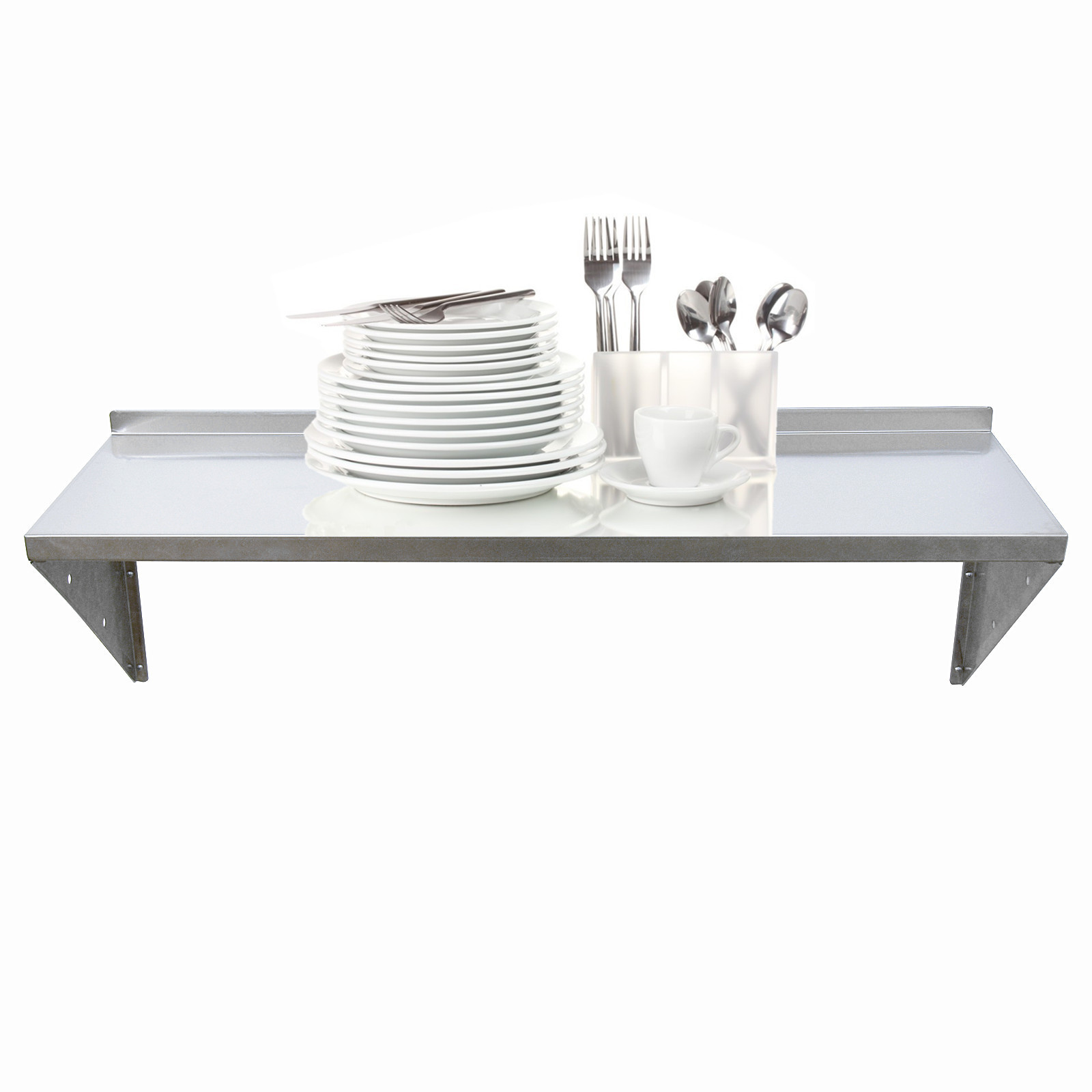 Stainless Steel Wall Shelf Heavy Duty Restaurant Bar Cafe & Home Kitchen Organization Storage Shelf Set Wall & Display Shelves