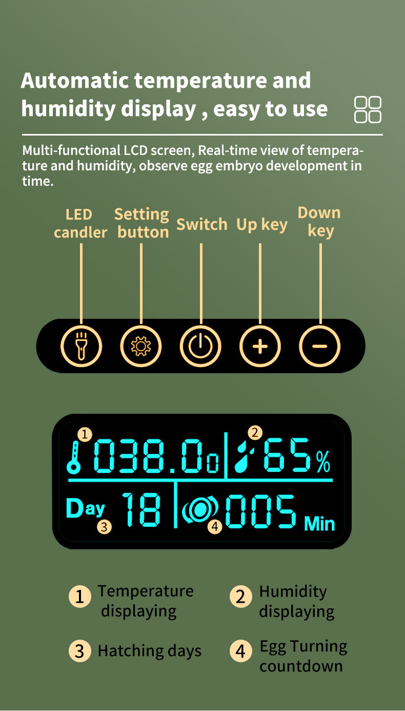 HHD WONEGG 10 PCS Family Baby Chick Electric Thermometer Pet Brooder Cradle Made in China