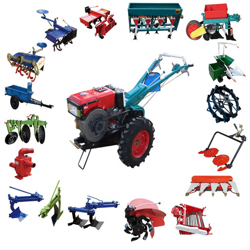 HHD 12hp 15hp 18hp diesel engine power tiller motocultor cultivator two wheel walking tractor walk behind tractor to zimbabwe