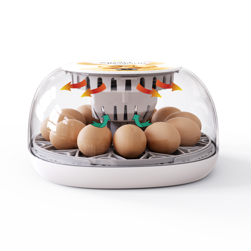 WONEGG Fully Automatic 12 Egg Incubator Hatching with Humidity Display,&Candler