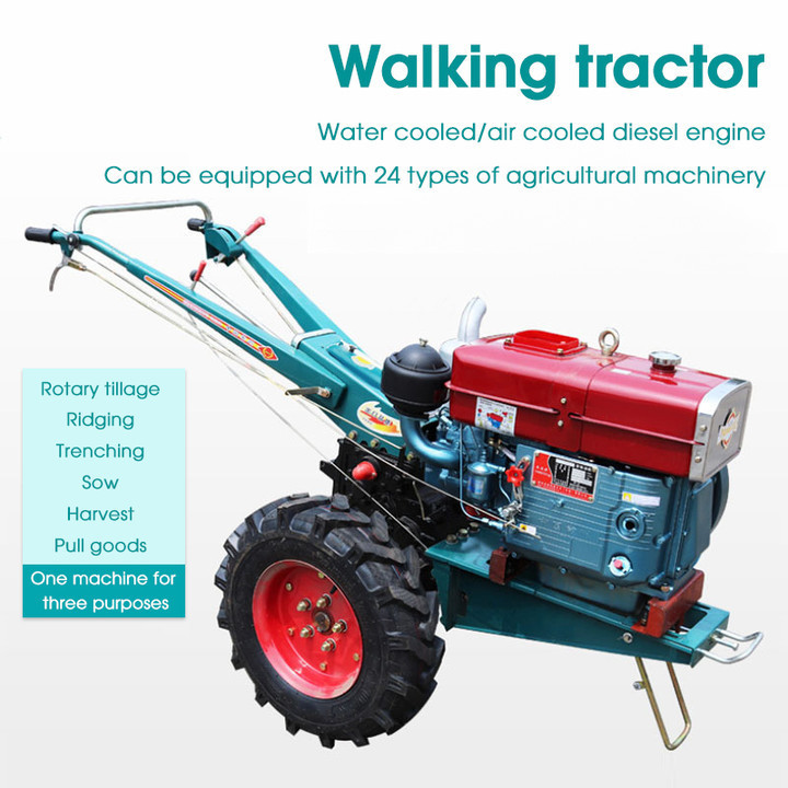 HHD 12hp 15hp 18hp diesel engine power tiller motocultor cultivator two wheel walking tractor walk behind tractor to zimbabwe