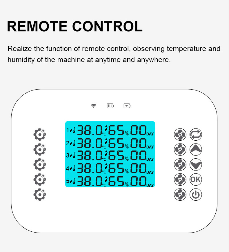 WONEGG Chicken 8000 Egg Incubator Thermometer Temperature Humidity Controller Hatching Machine Farm