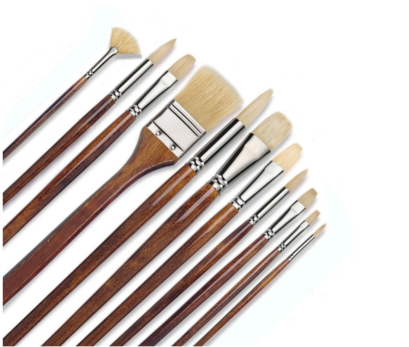 11pcs/set  Professional Paint Brush With Free Carrying Box Artist Oil Painting Brush Set