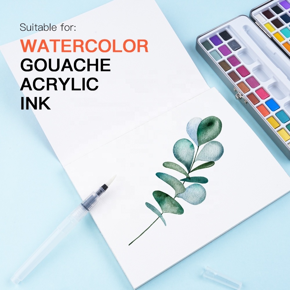 Wholesale Watercolor Paper 300gsm 100% Cotton 9 12 6 8 in Watercolor Paper 20 Sheets for Painting Art Works Student Drawing