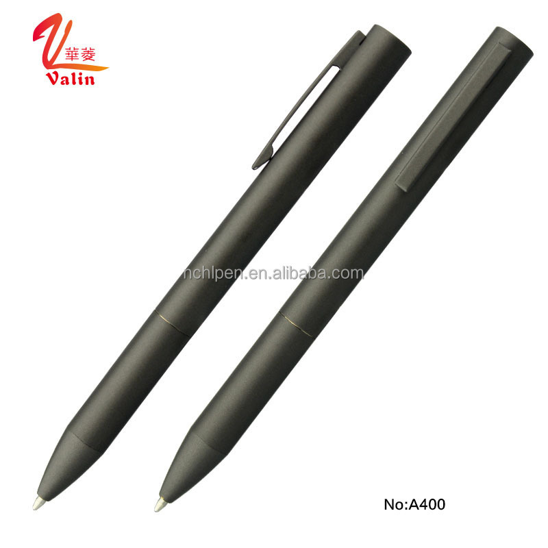 2023 New design free sample matte gun black finished twist metal ball pen with gift box with free logo setting