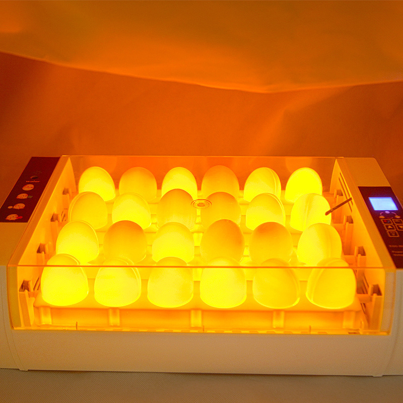 HHD 24s Led Egg Lighting Function With Auto Temperature Control And Display Automatic Egg Incubator