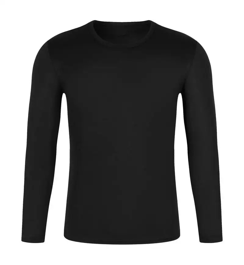 TS018 Work Out T-shirt 90 Polyester 10 Spandex Compression Gym TShirt Long Sleeve Quick Dry Sport T Shirt For Men