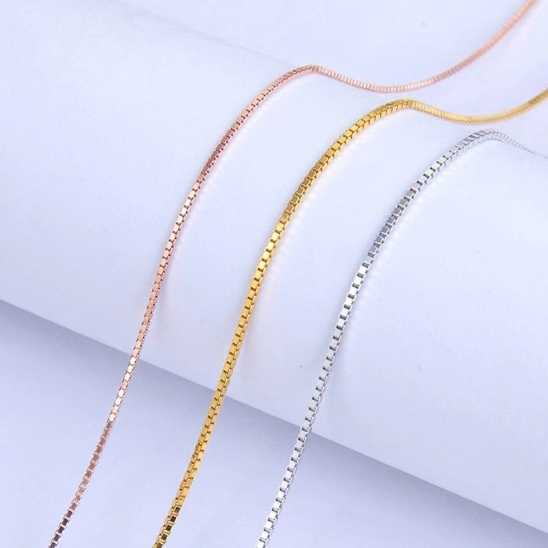 Wholesale 304 Stainless Steel Box Chain 18K DIY Custom Hip Hop Jewelry For Man Women