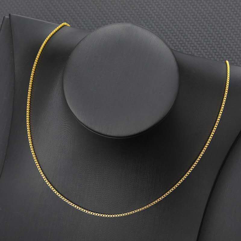 Wholesale 304 Stainless Steel Box Chain 18K DIY Custom Hip Hop Jewelry For Man Women