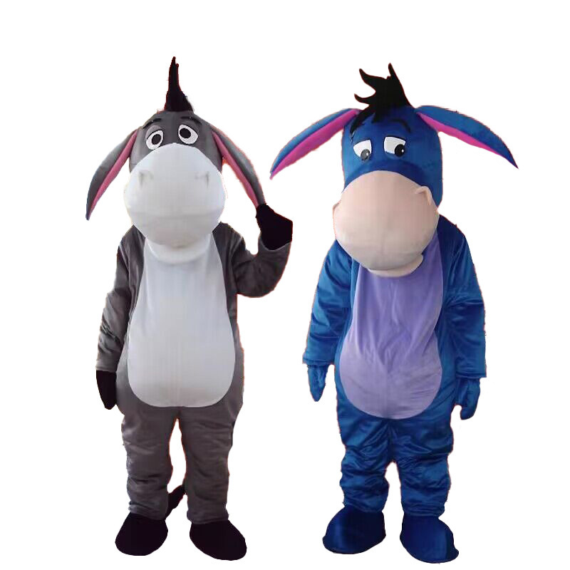 Cartoon Christmas Halloween Carnival Party Adult Walking Plush Animal Props Cute Anime Donkey Costumes Mascot